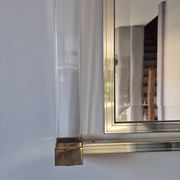 Pierre Vandel mirror in lucite and gold, 1970s