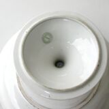 Old fruit cup decorated with pink flowers - limoges bourganeuf