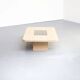 George Mathias Travertine Coffee Table for Maho with Artwork nr 12/50, 1970's