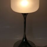 Designer table lamp space age 1960-70 chrome and glass