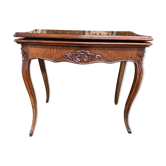 Table à jeux de style Louis XV en noyer