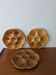 Set of 3 vintage brown Sarreguemines majolica oyster plates.