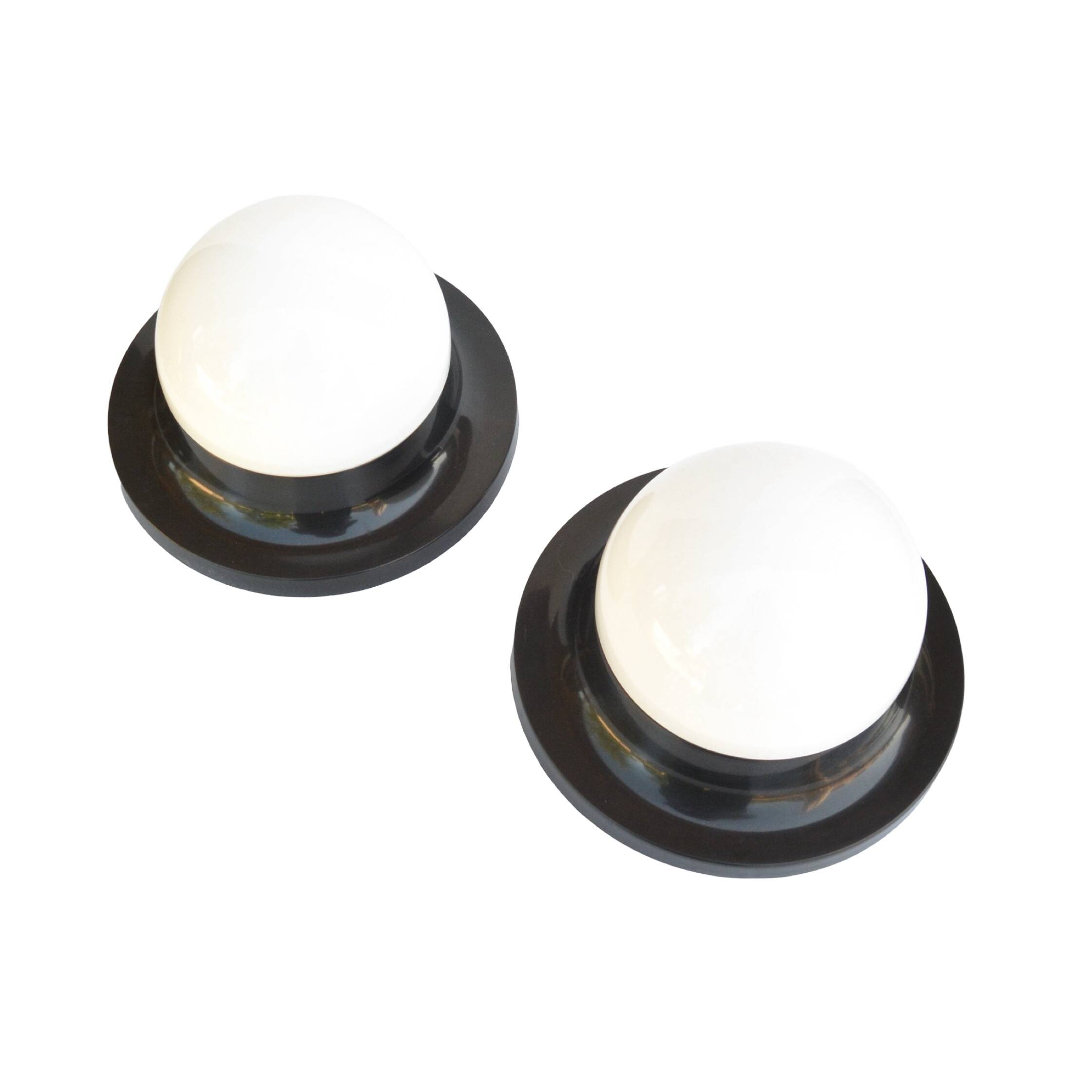 A pair of ceiling lamps, Polam Radom, Poland, 1970s.