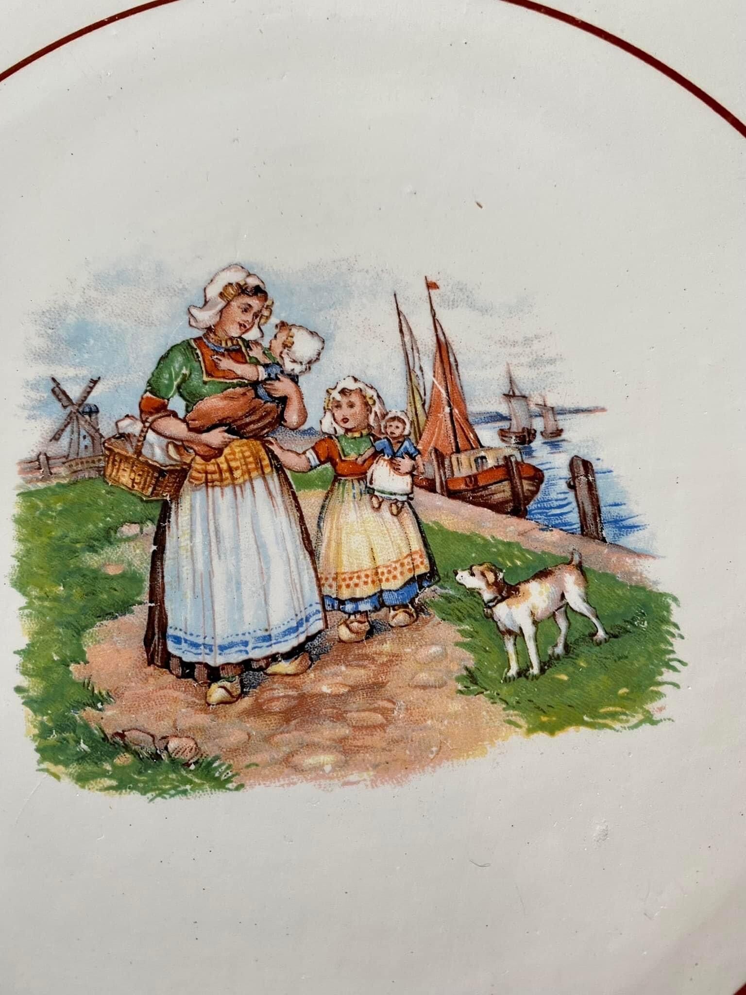 Old earthenware dish orchies france