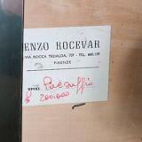 Abstract painting - gold leaf and enamel - Enzo Kocevar 1970s