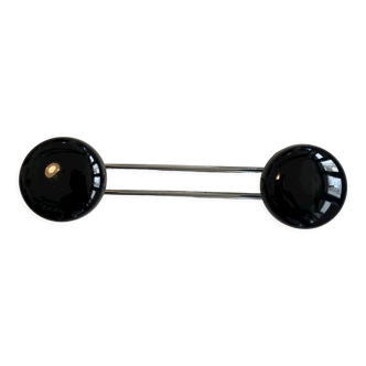 Black metal and chrome hook 2 supports