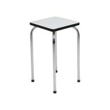 Vintage Retro Gray Formica Stool Chrome Plant Table Side Table