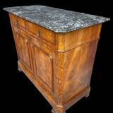 Louis Philippe period sideboard in walnut and marble top 1830's