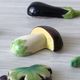 Set of Vallauris fruit and vegetable knife holders