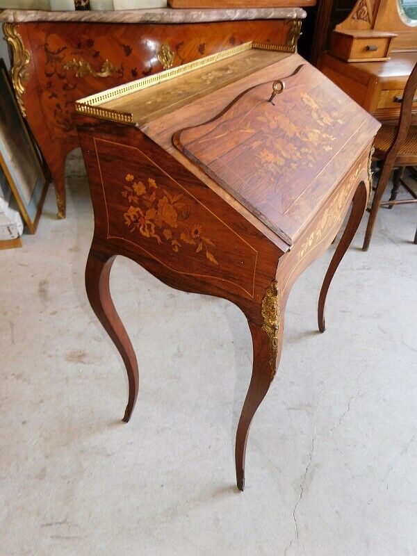 Secrétaire de dame marquete style Louis XVI