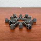 Brutalist Danish candlestick in cast iron from the mid-century by Jens H. Quistgaard for Paro, 1960s.