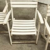 Garden furniture table and 4 armchairs 60's in its juice