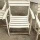 Garden furniture table and 4 armchairs 60's in its juice