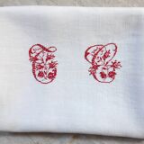 Tablecloth with central TC monogram