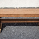 Monastery table, wooden table and its bench, rectangular table, side table, chalet, farmhouse