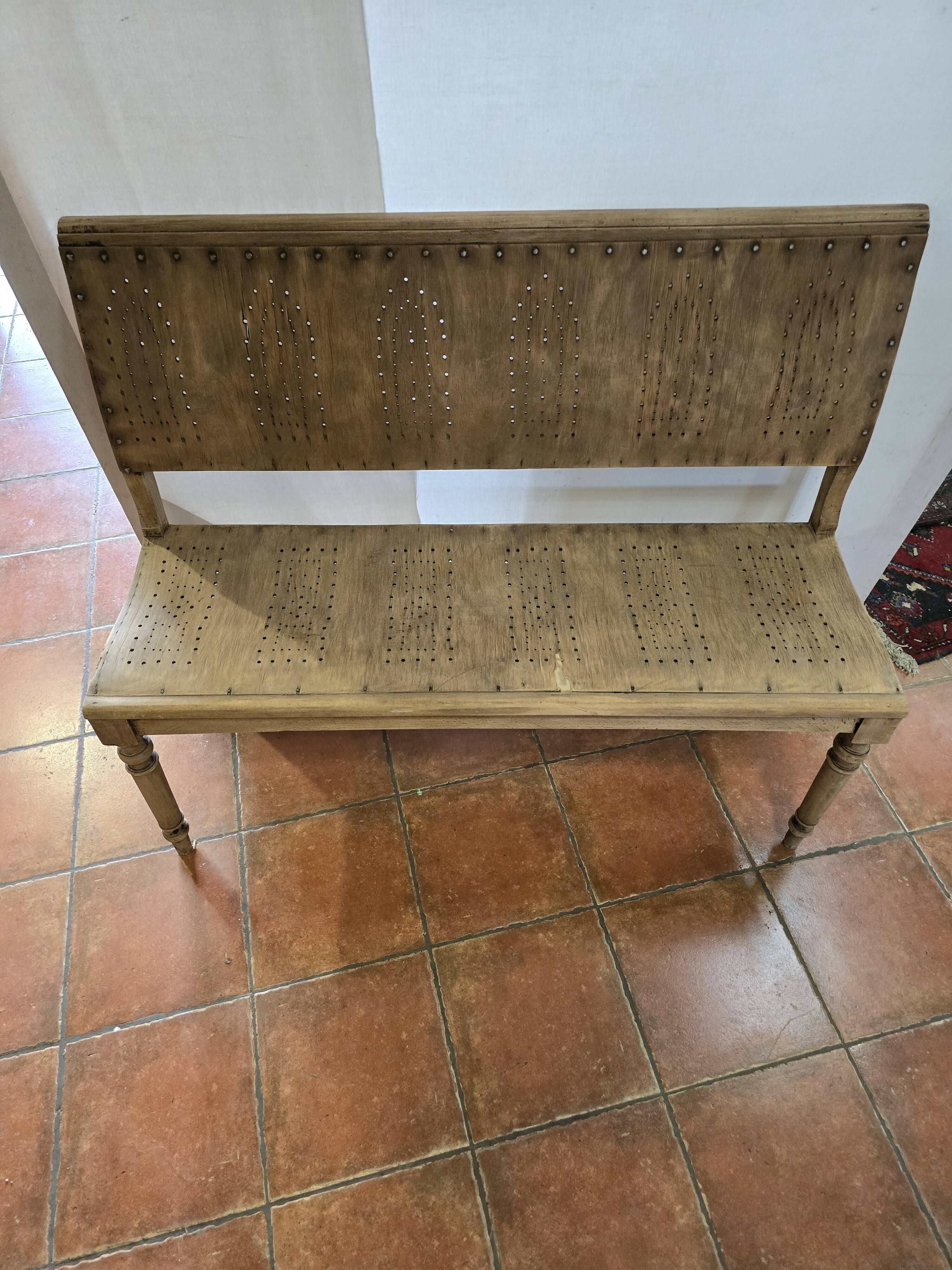 Wooden bistro bench, 120cm long