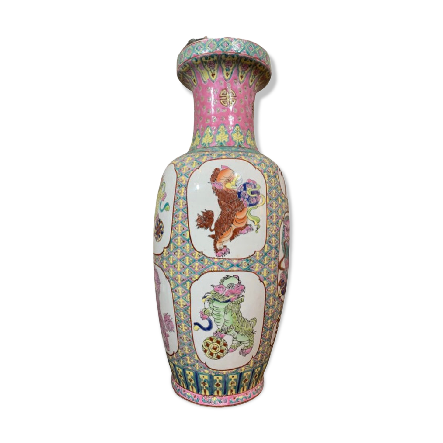 Canton Porcelain Vase Early 20th Century