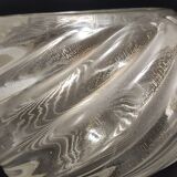 Vintage Twisted Ribs Murano Glass Trinket Bowl by Archimede Seguso with Gold Leaf, Italy