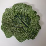 Ceramic empty pocket dish Cabbage leaf Signature to identify G
