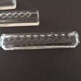 Set of 5 modernist knife rests in cut crystal - 1950s/1960s