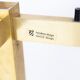 Coffee table with slate plate, frame of gilded metal and rosewood by Bendixen Design from the 1970s.