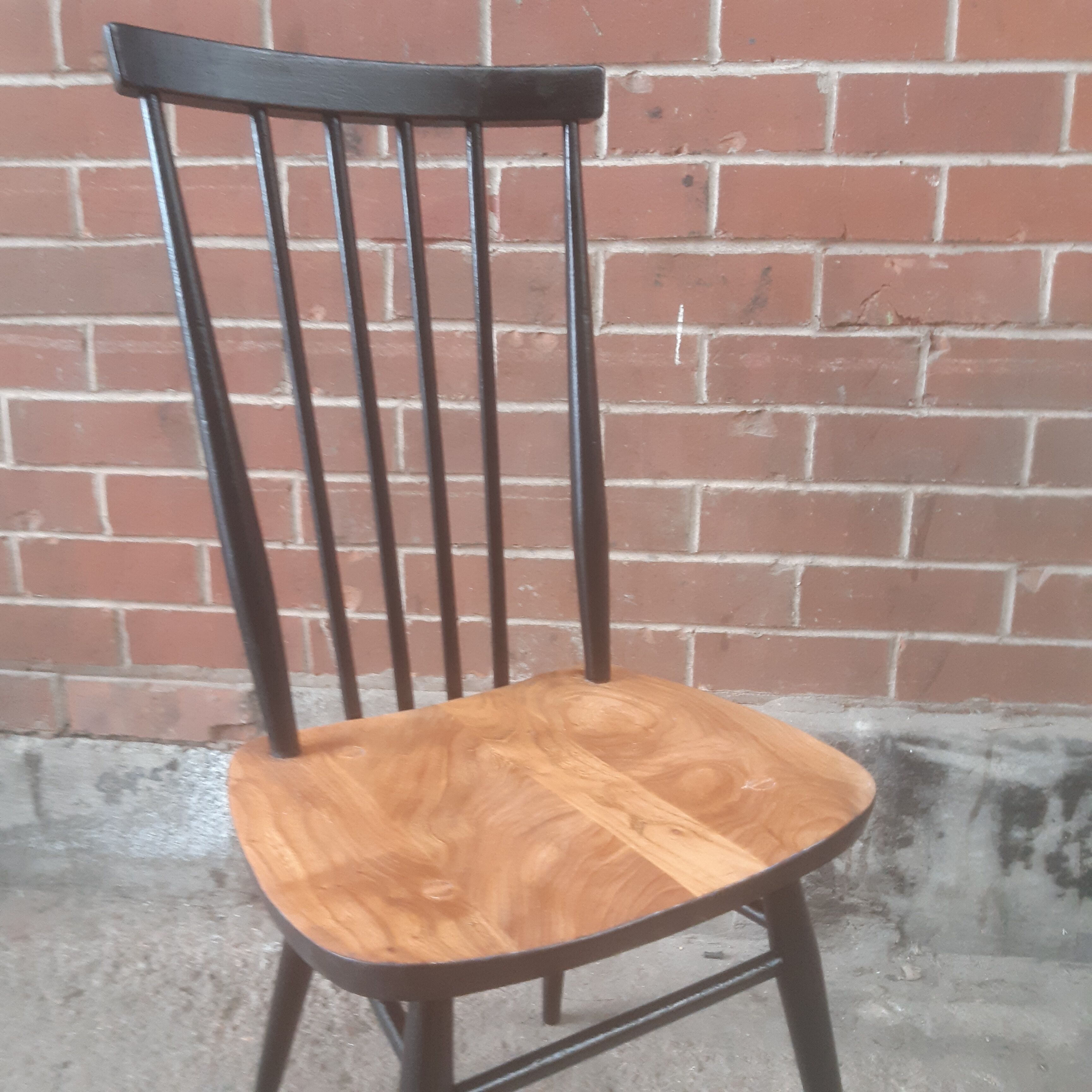 Four mid century Ercol 608 dining chairs