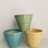 Set of 3 flower pots 50s