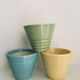 Set of 3 flower pots 50s