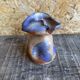 Vintage Polychrome Glazed Stoneware Soliflore Vase with Corolle Neck #D96