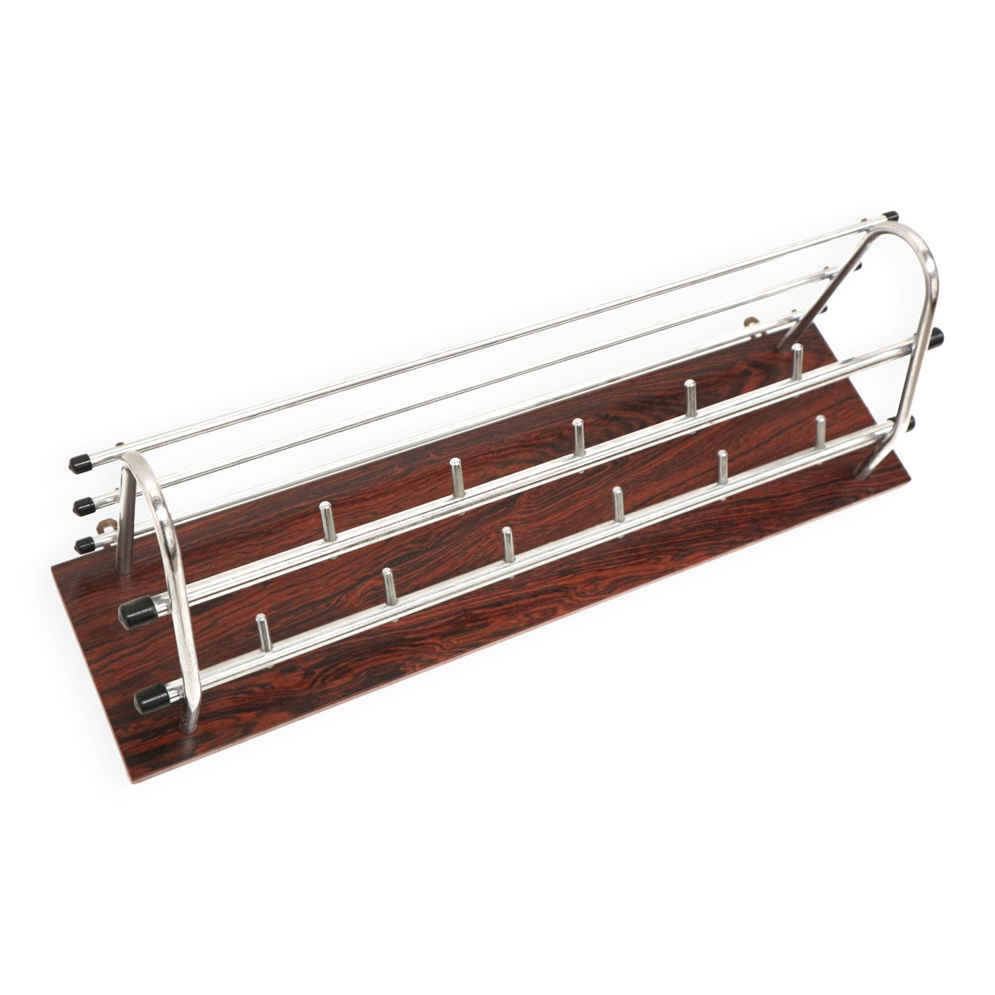 Vintage rosewood coat rack made in the 1960s