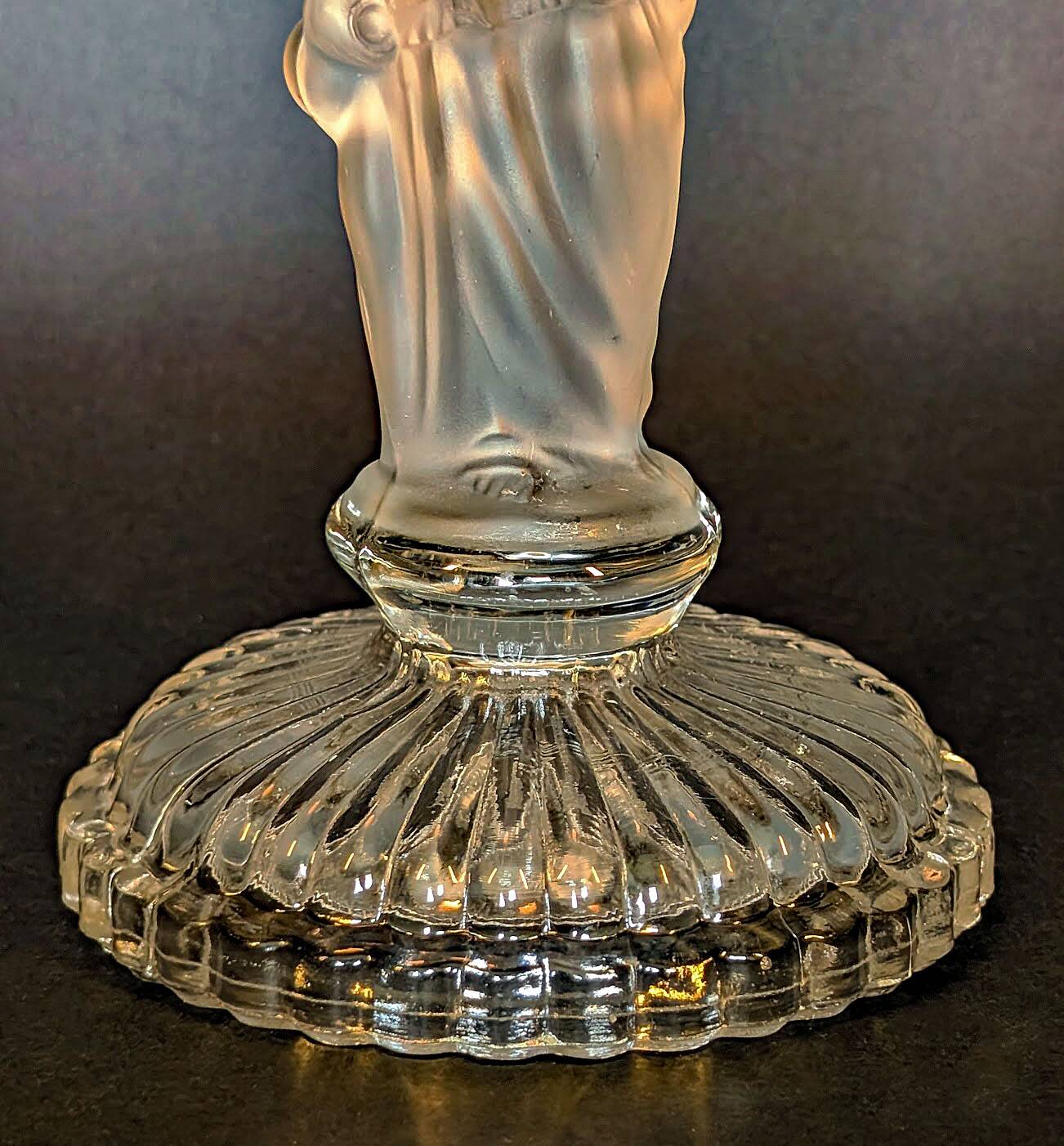 Antique Crystal Candlestick "The Water Carrier" (1900-1920)