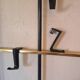 Wall-mounred brass and metal coat and hat rack, 1960s