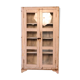Antique display cabinet in bleached cream teak from Burma.