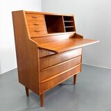 Commode à écrire en teck danois des années 1960