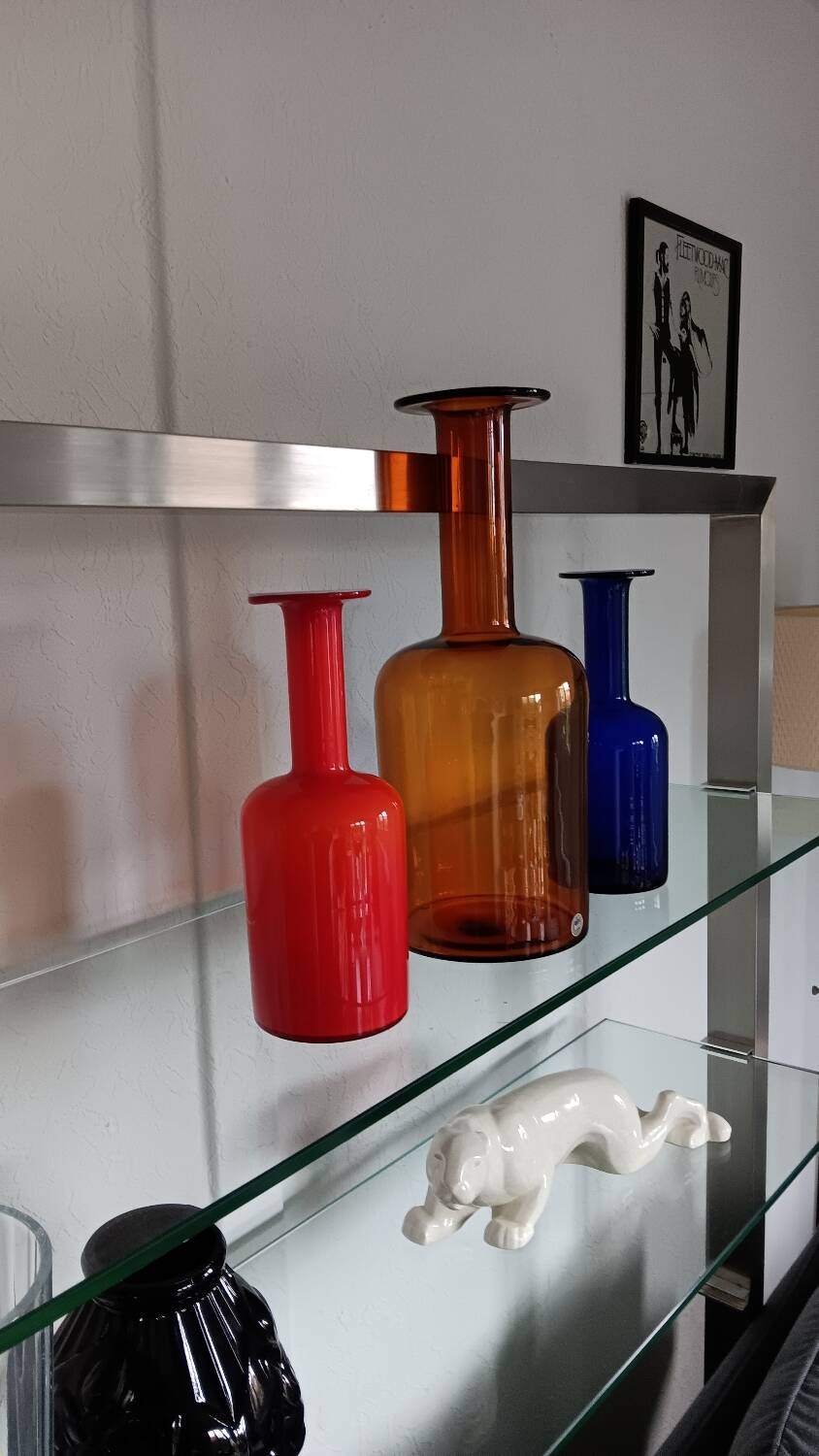 Gul vase by otto brauer - holmegaard kastrup - denmark