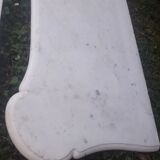 Fireplace XIX ° marble louis XV style with narrowed and floor slabs