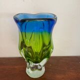 Vintage Bohemian glass vase