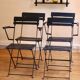 Rare set of 4 folding garden chairs from the 1950s.