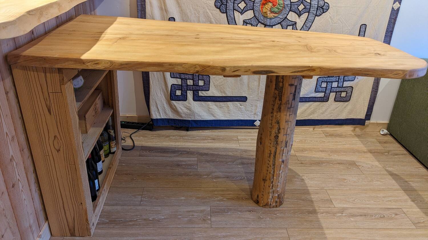 Solid wood farmhouse table