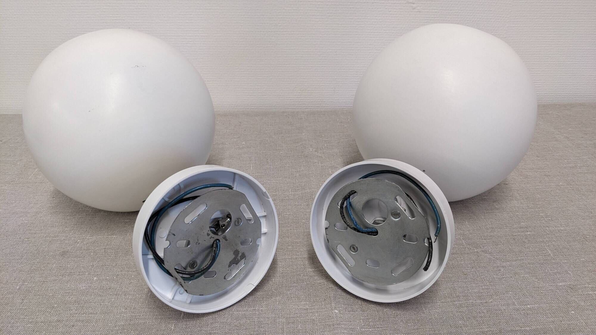 Pair of Eye Ball wall lights Space Age by Raak, Netherlands circa 1970.