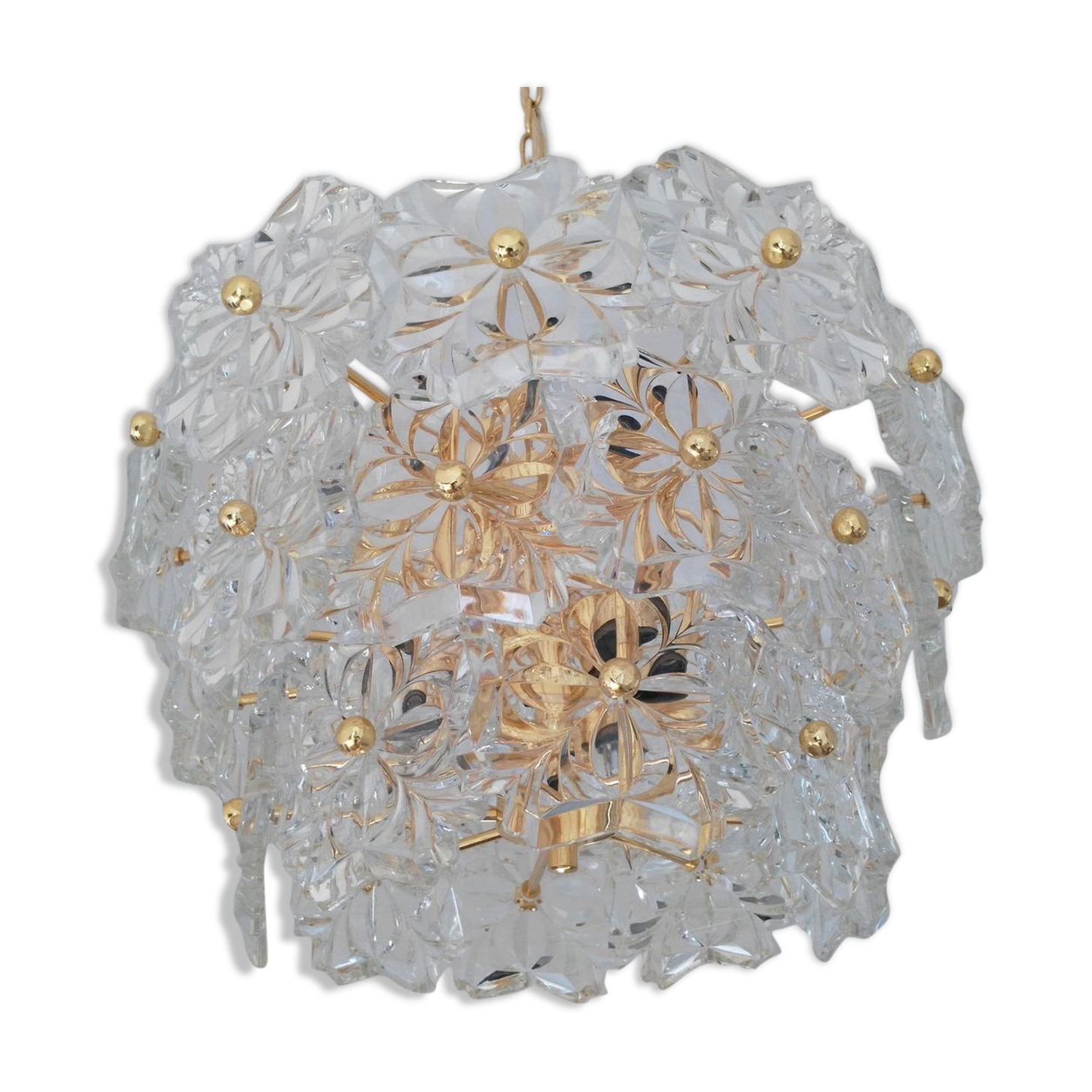 S Kinkeldey 1970 glass chandelier
