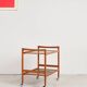 Dessert or bar cart, Dyrlund, mid-20th century design in teak.