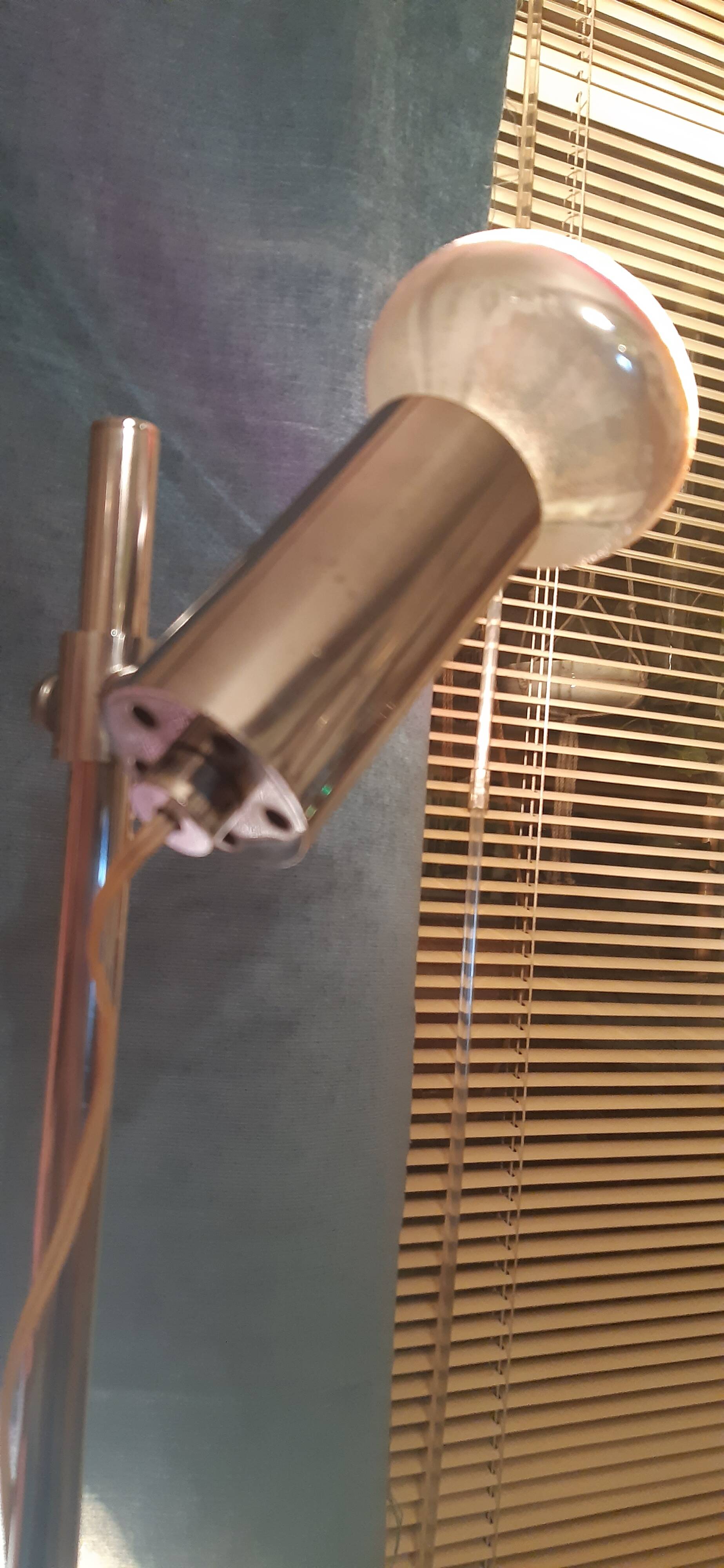 Vintage floor lamp 3 chrome spots France 1970