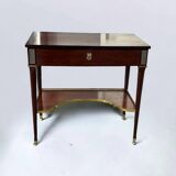 Console Table Writing Desk In Mahogany Louis XVI Style 20th Century Period