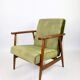 Vintage green olive easy chair, 1970s