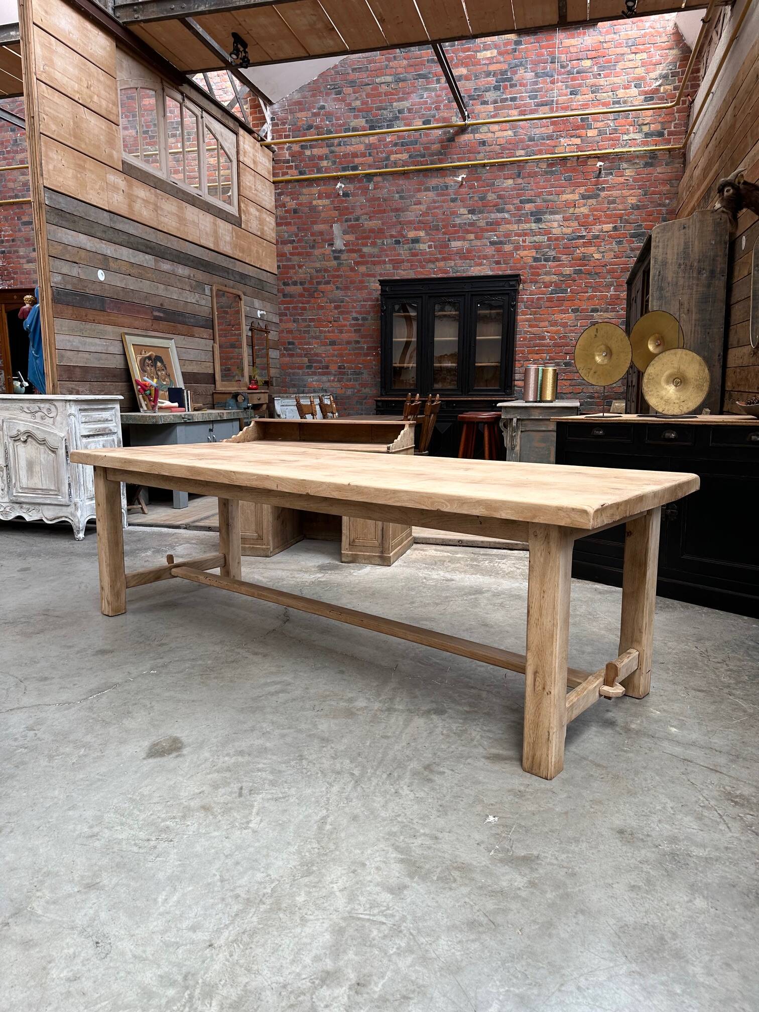 Solid oak farmhouse table