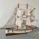 Brick Schooner Giraud Sauveur, wooden dock sailboat, metal keel