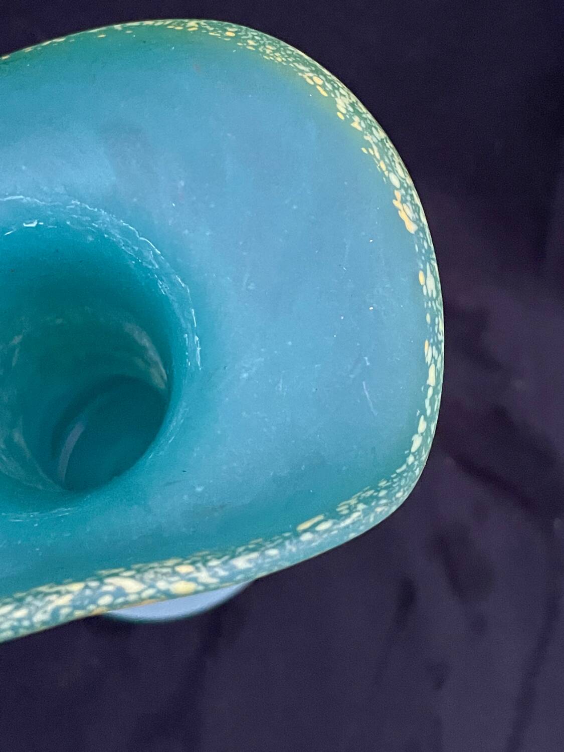 Glass paste vase, art glassworks from Toul, France