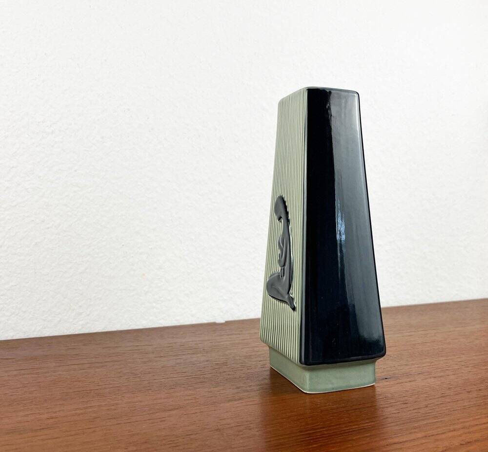 Vase de poterie d'atelier danois Mid-Century de la série You and I par Svend Aage Holm Sørensen pour Søholm, années 1950