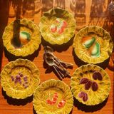 Old fruit plates in slurry